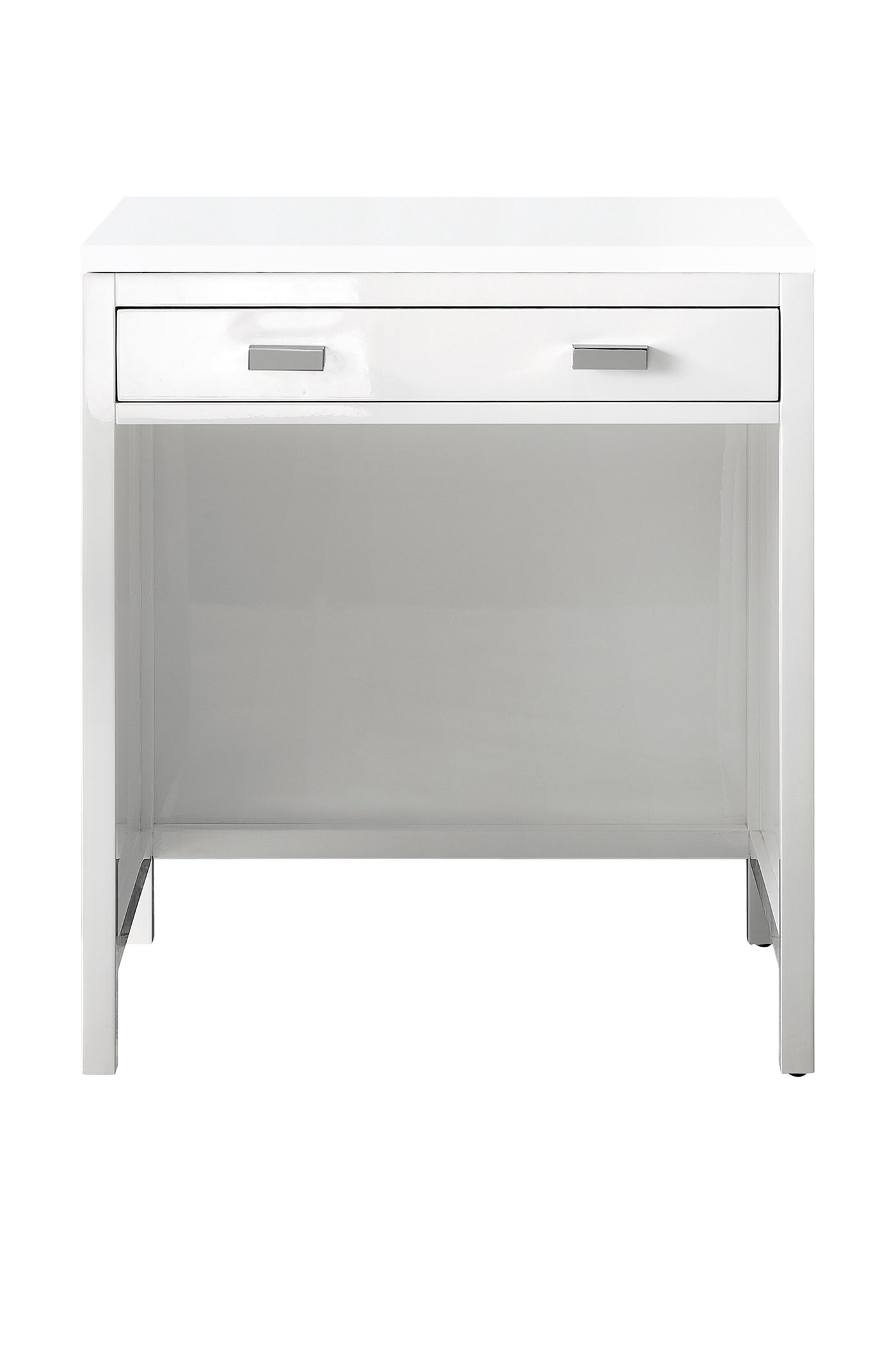 James Martin Addison 30" Countertop Unit, Glossy White with White Zeus countertop