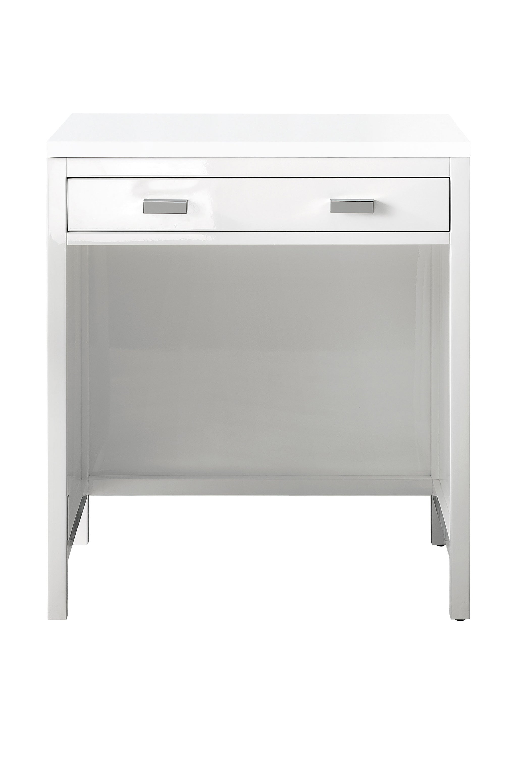 James Martin Addison 30" Countertop Unit, Glossy White with White Zeus countertop