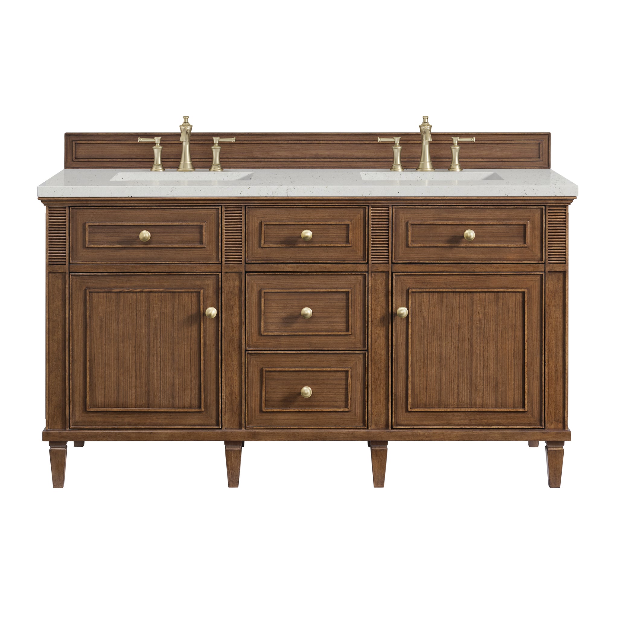 James Martin Lorelai 60" Double Bathroom Vanity, Mid-Century Walnut, view 29