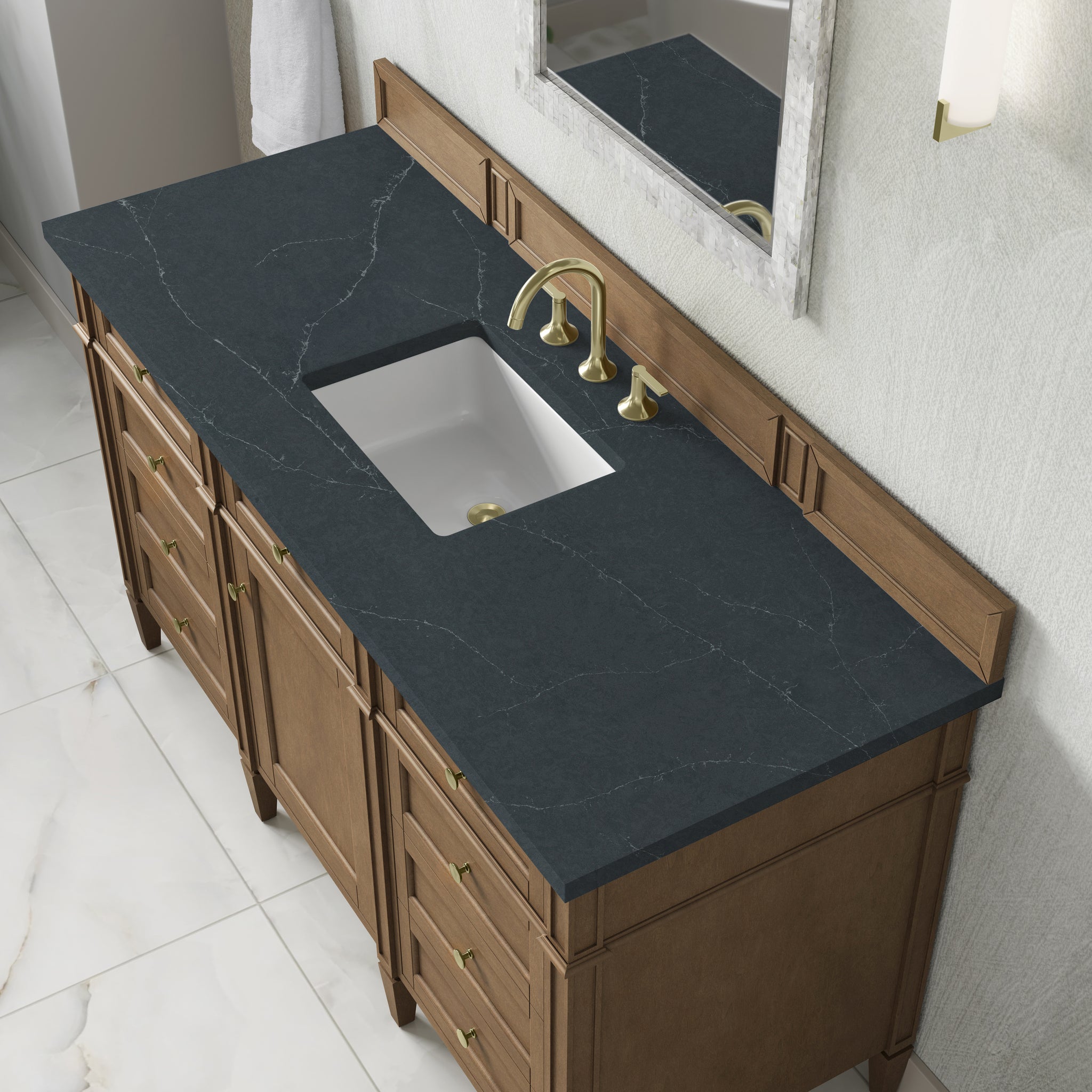 James Martin Brittany 60" Single Bathroom Vanity, Pecan, view 37