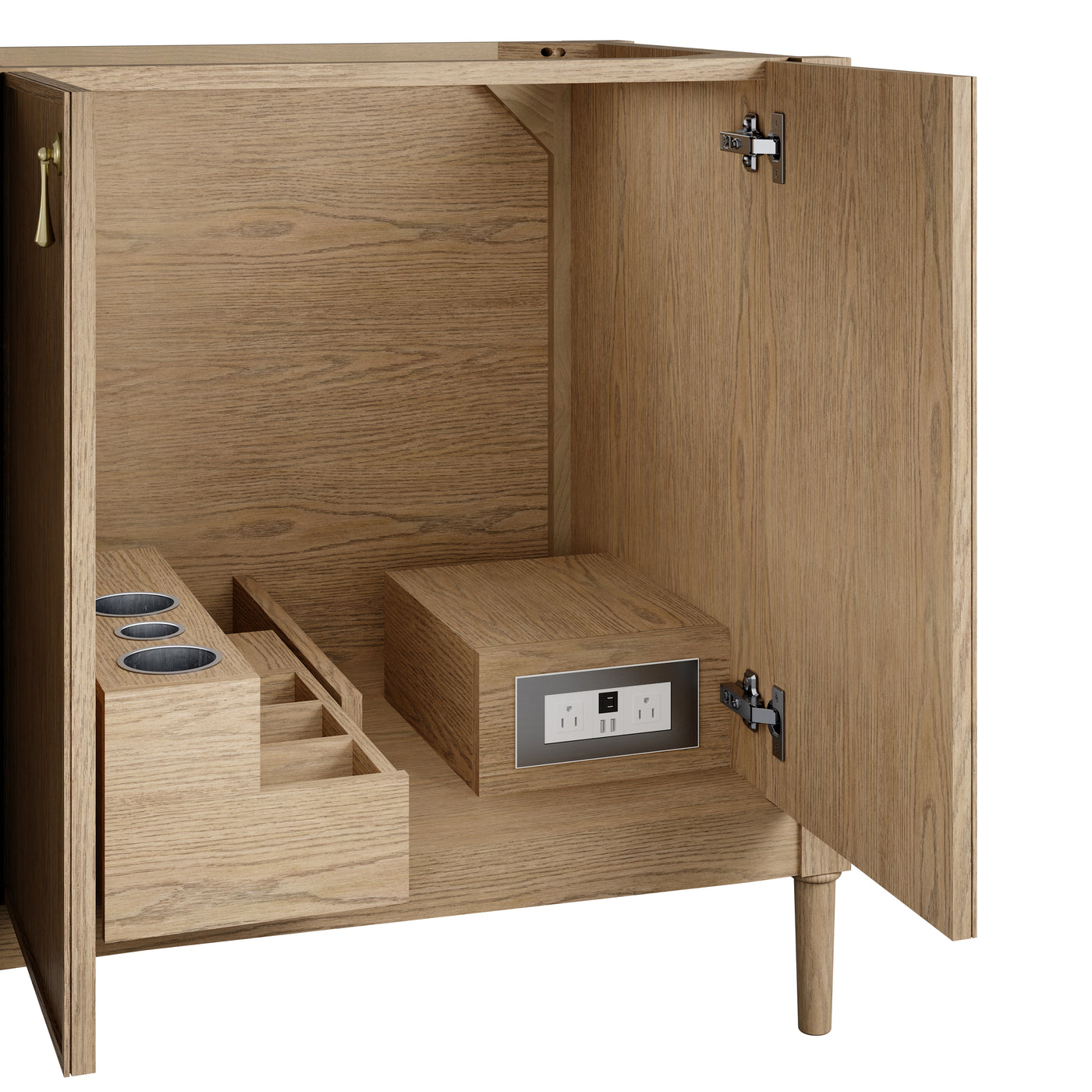 James Martin Kinnsden 72" Double Bathroom Vanity, Weathered Oak, view 24