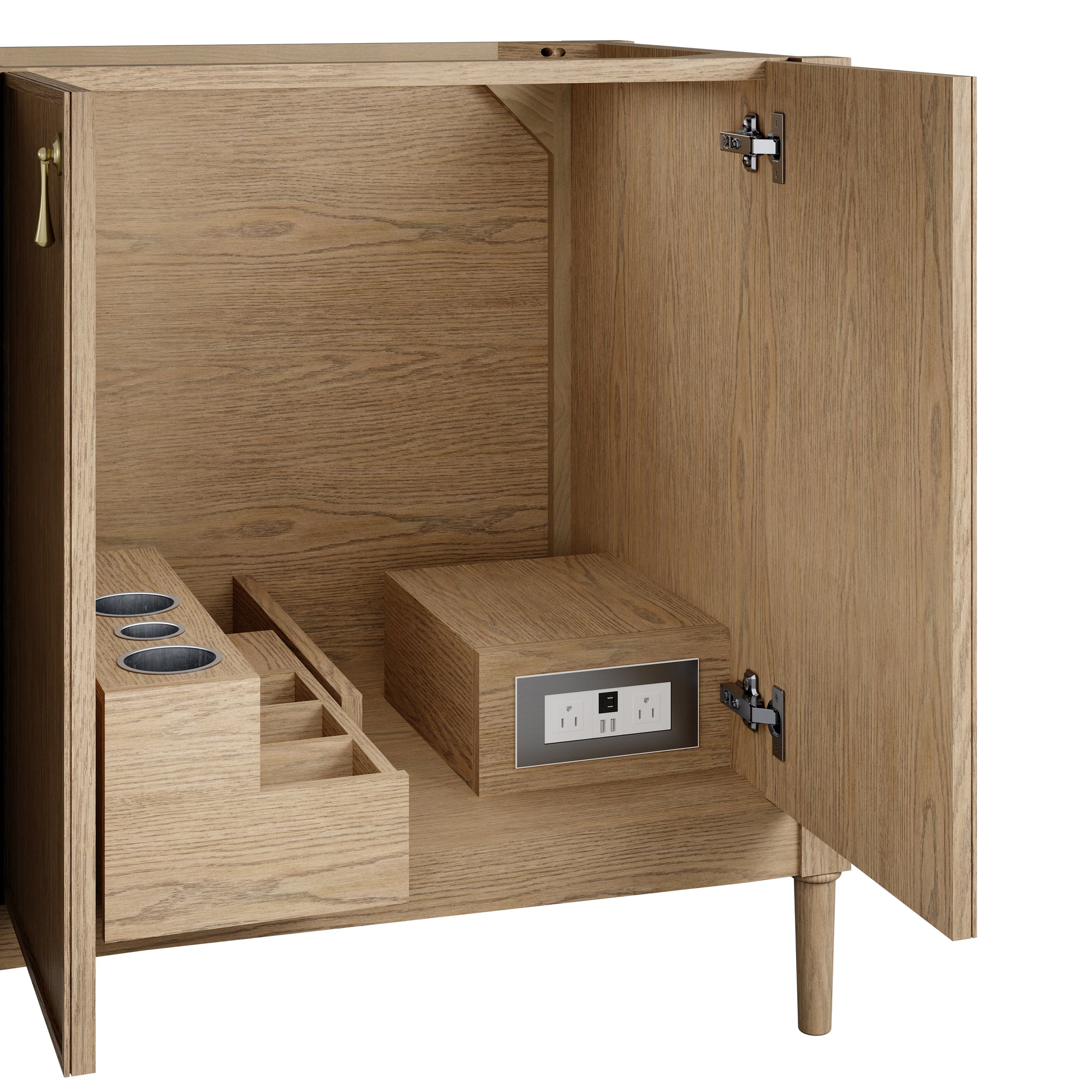 James Martin Kinnsden 72" Double Bathroom Vanity, Weathered Oak, view 24