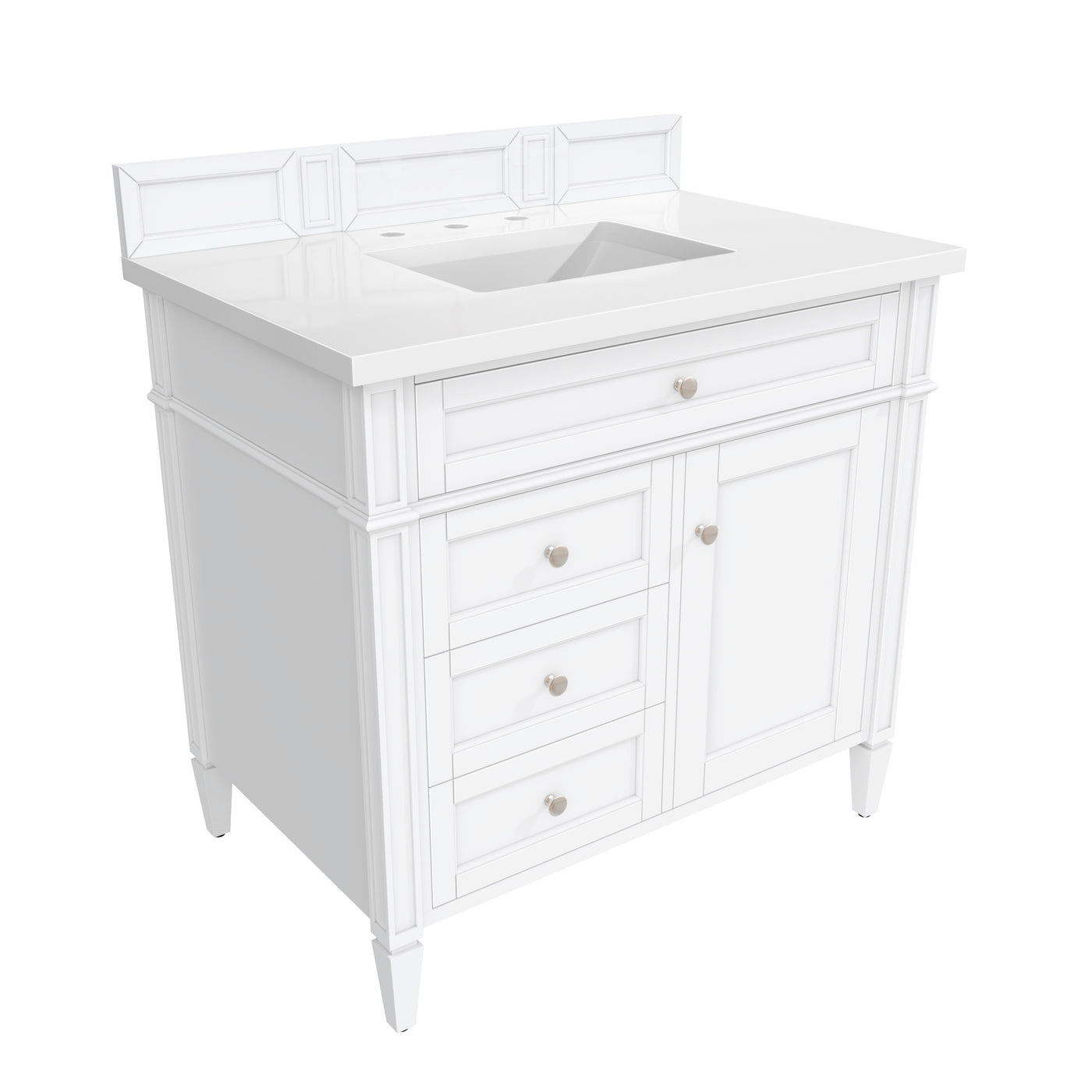 James Martin Brittany 36" Single Bathroom Vanity, Bright White, view 23