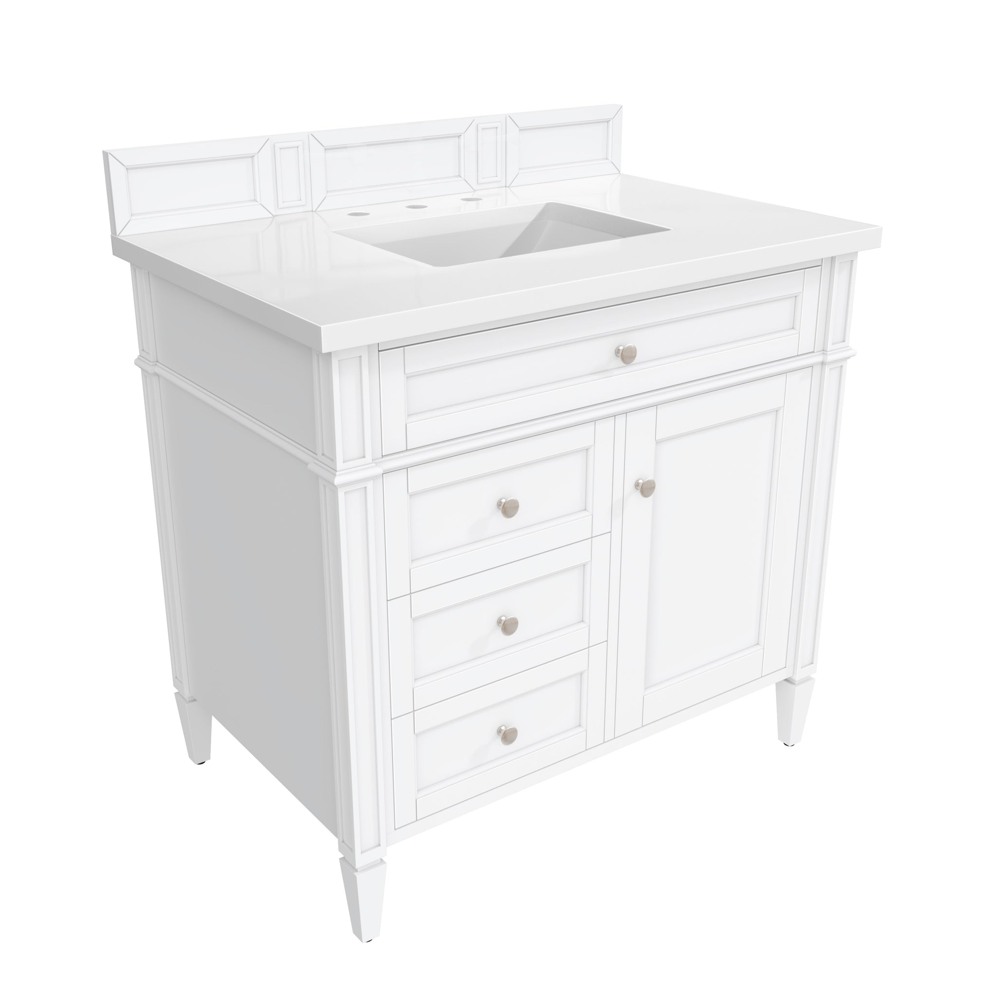 James Martin Brittany 36" Single Bathroom Vanity, Bright White, view 23