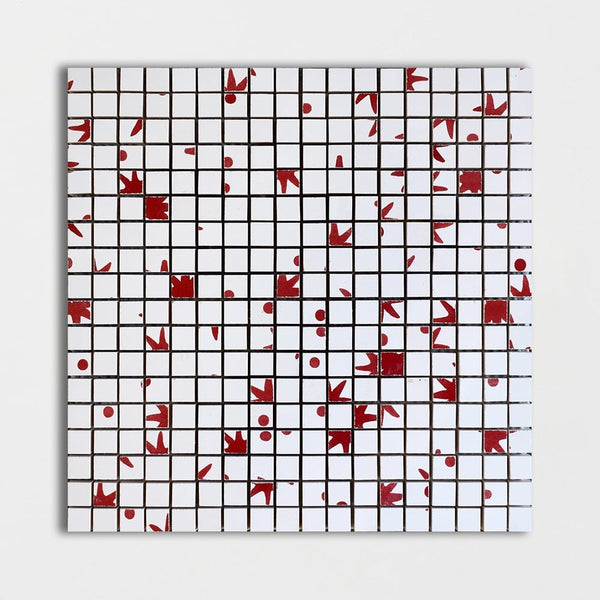 Rubin Glossy Der Vogel Colore Look Ceramic Mosaics 11 1/2x11 1/2
