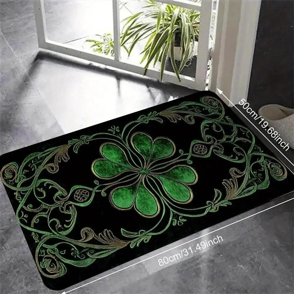 Rug - Modern Velvet Black Green by House Of Avana