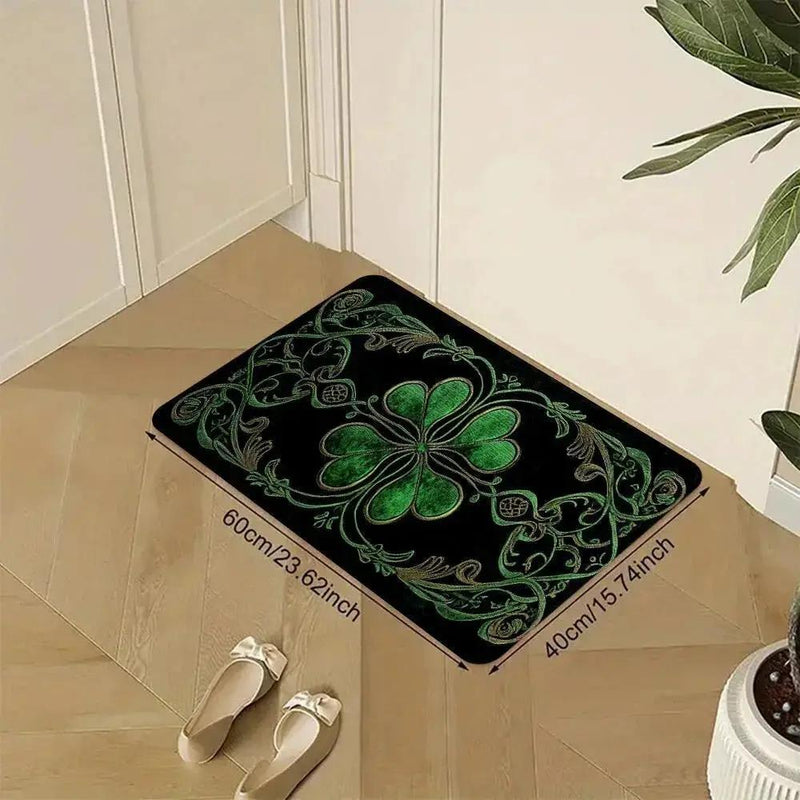 Rug - Modern Velvet Black Green by House Of Avana