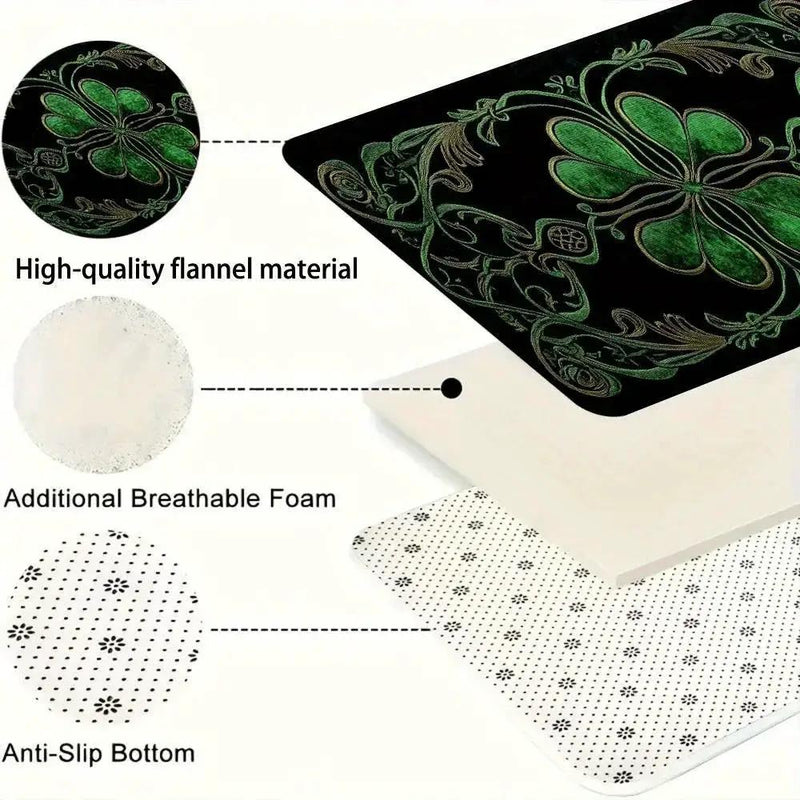 Rug - Modern Velvet Black Green by House Of Avana