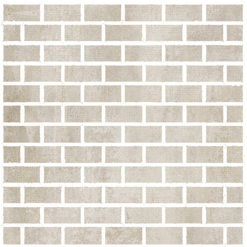 Runway Ash Honed 1x2 Brick Porcelain Honed 12x12 Mosaics