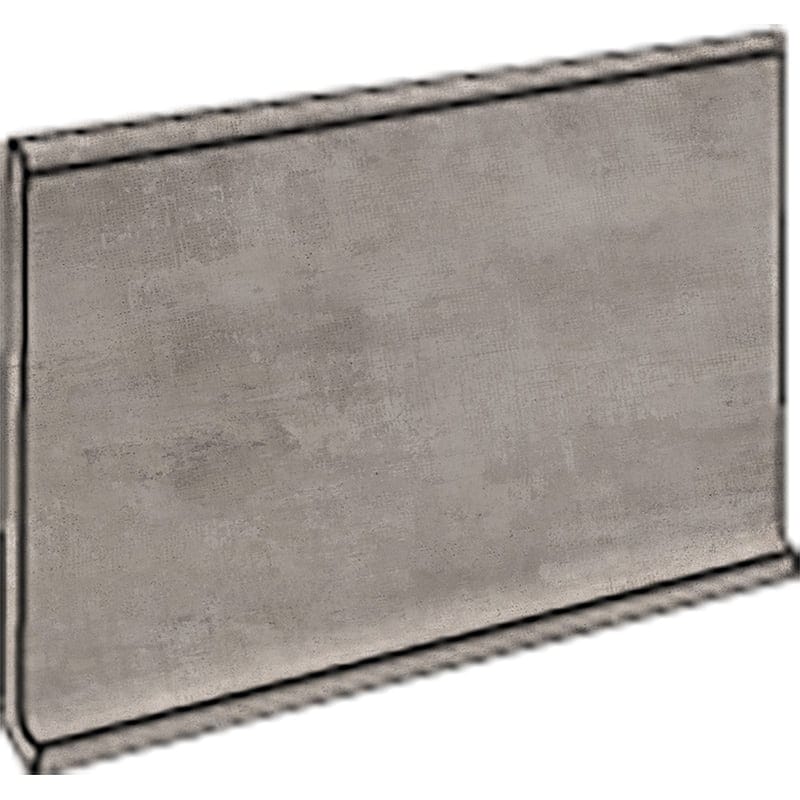 Runway Fog Honed 6x12 Cove Base Porcelain Honed 6x12 Moldings