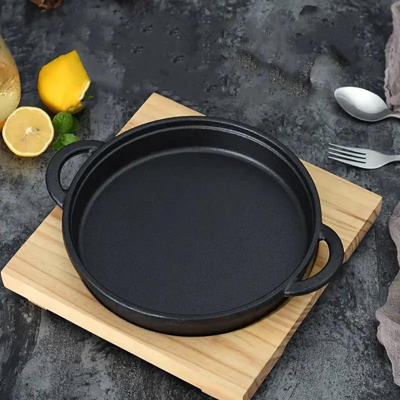 [Rust-Resistant Cast Iron Skillet] Rust-Resistant 1pc PMMJ Cast Iron Skillet with Handles | Thick, Non-Stick, Perfect for Induction & Gas Stoves - Ideal for Home & Outdoor Cooking - No Electricity Needed, Outdoor Cooking Gear by House Of Avana
