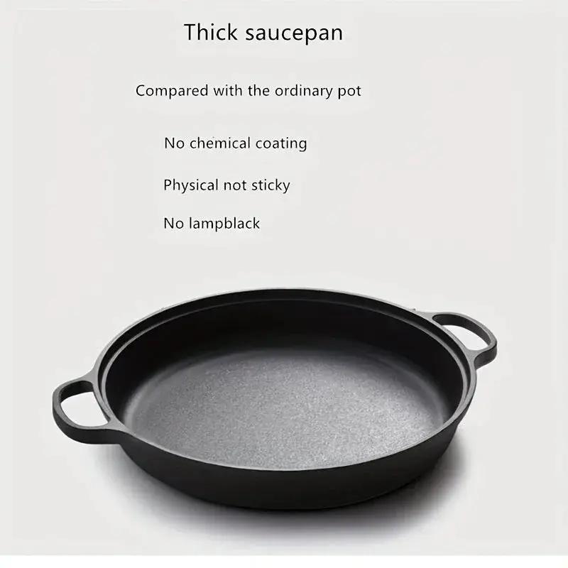 [Rust-Resistant Cast Iron Skillet] Rust-Resistant 1pc PMMJ Cast Iron Skillet with Handles | Thick, Non-Stick, Perfect for Induction & Gas Stoves - Ideal for Home & Outdoor Cooking - No Electricity Needed, Outdoor Cooking Gear by House Of Avana