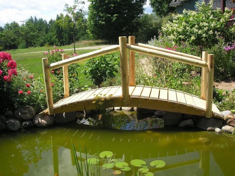 Rustic Wooden Garden Bridge by Cedar Creek Rustic Furniture