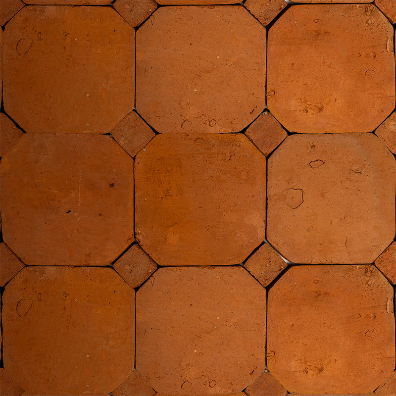 Rustic Cotto Natural Octagon Terracotta Tiles 8x8 Terracotta Natural 8x8 Tiles — 4
