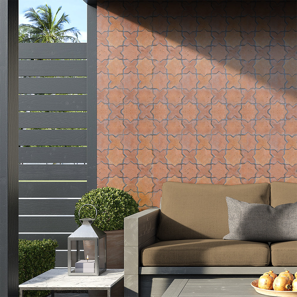 Rustic Cotto Natural Star Terracotta Tiles 4x4 Terracotta Natural 4x4 Tiles — 2