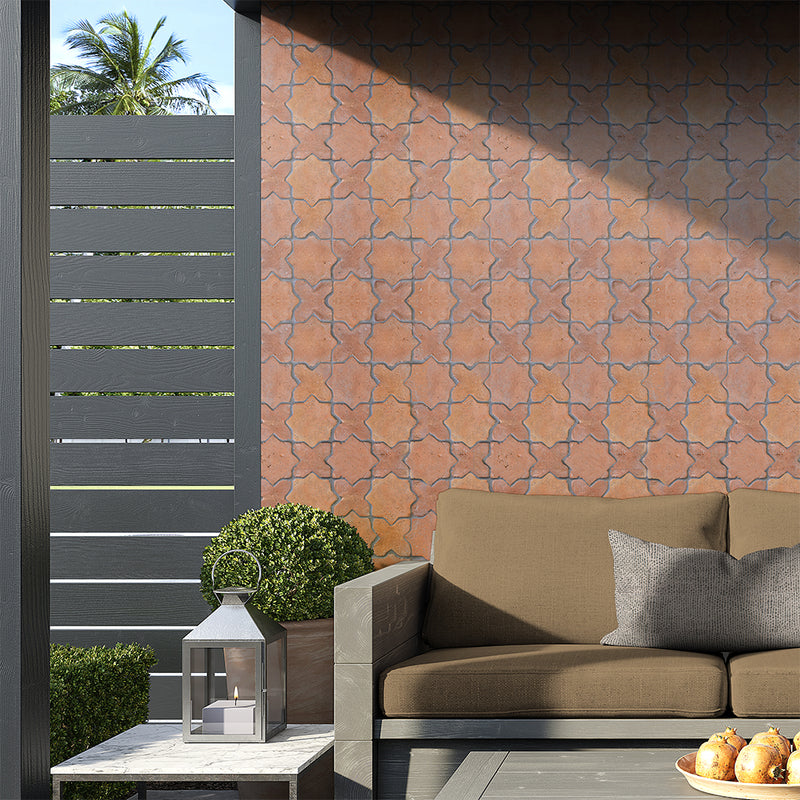 Rustic Cotto Natural Star Terracotta Tiles 4x4 Terracotta Natural 4x4 Tiles — 2