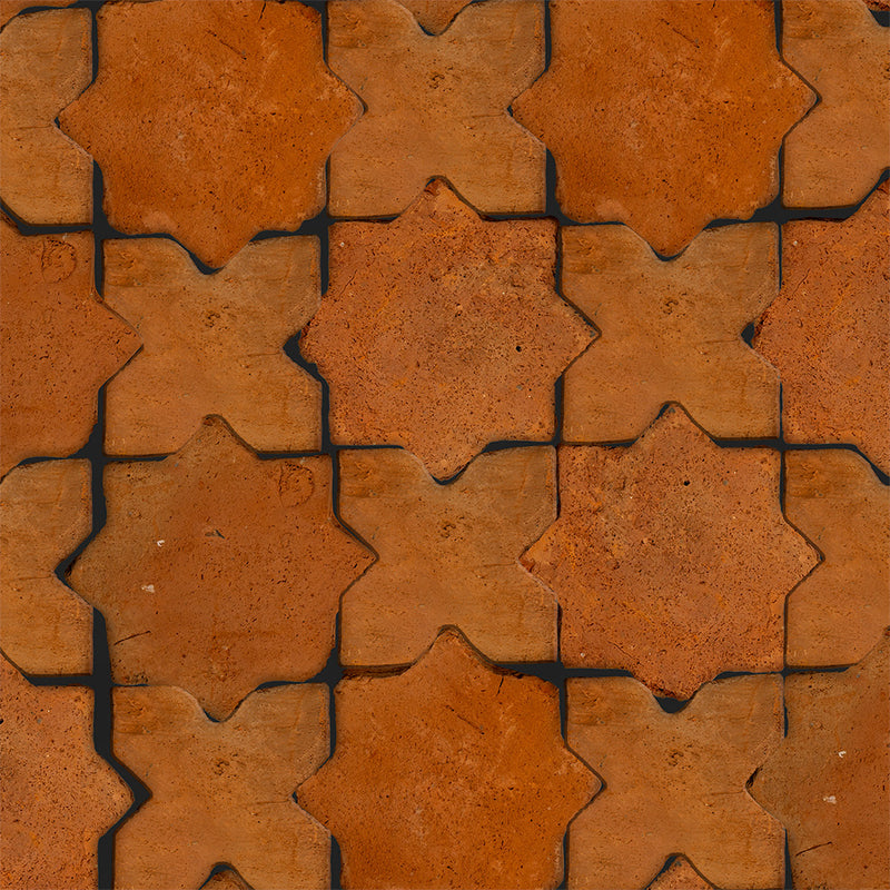 Rustic Cotto Natural Star Terracotta Tiles 4x4 Terracotta Natural 4x4 Tiles — 3