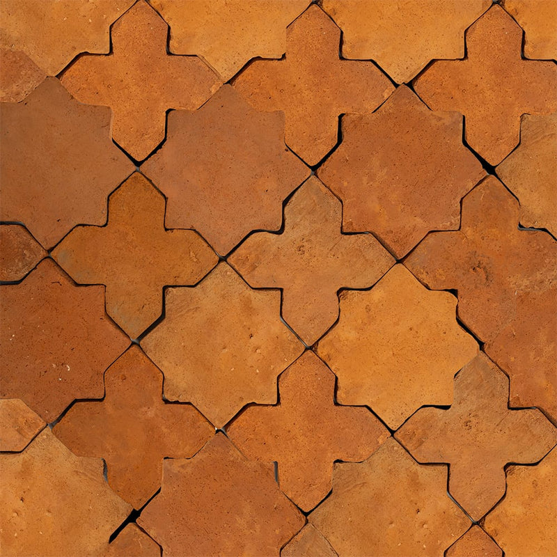 Rustic Cotto Natural Star Terracotta Tiles 6x6 Terracotta Natural 6x6 Tiles — 4