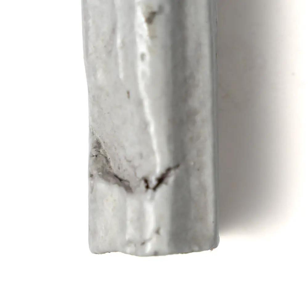 Rustic White Bar Liner Glazed Terracotta Moldings 1x8 closeup 4
