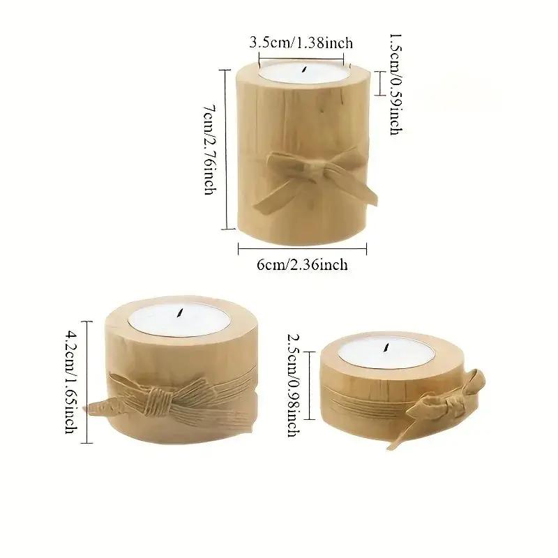 Rustic Wooden Candle Holders and Planters for Home Decor by House Of Avana