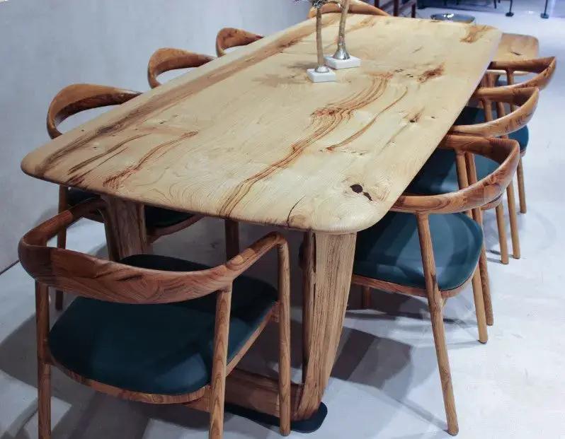 Rustic Solid Chestnut Wood Dining Table with Chestnut Legs, photo 3 of 9