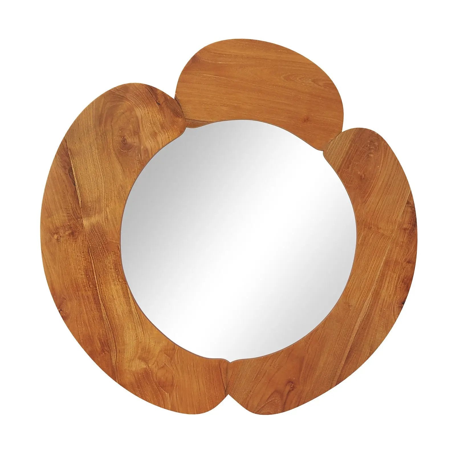 29 Inch Rustic Hanging Vanity Mirror with Teak Wood Frame by DirectDeals