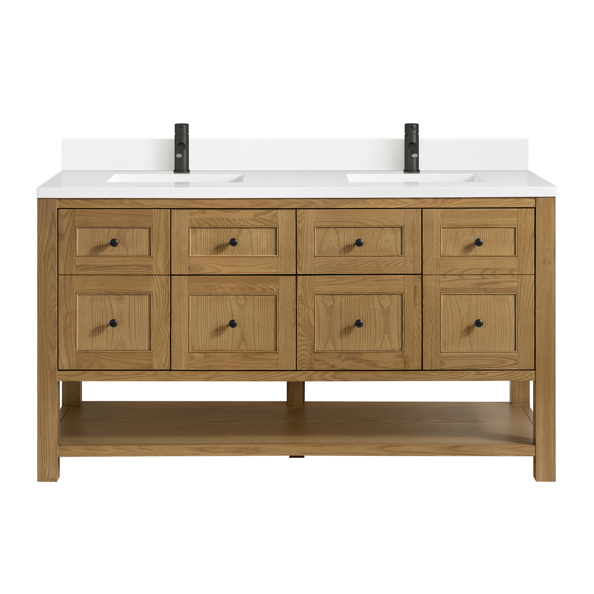 James Martin Breckenridge 60" Double Bathroom Vanity, Light Natural Oak, view 38