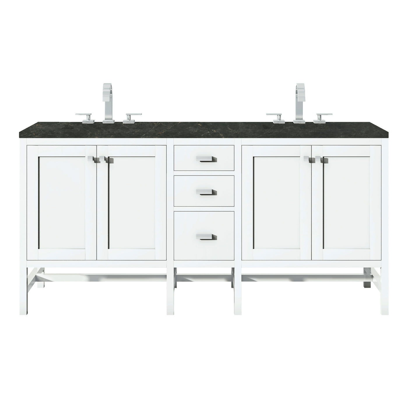 James Martin Addison 72" Double Bathroom Vanity, Glossy White, view 28