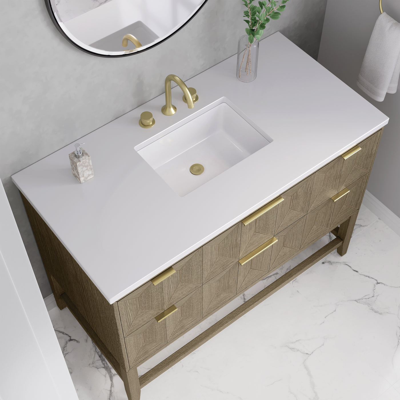 James Martin Emmeline 48" Single Bathroom Vanity, Pebble Oak, view 37