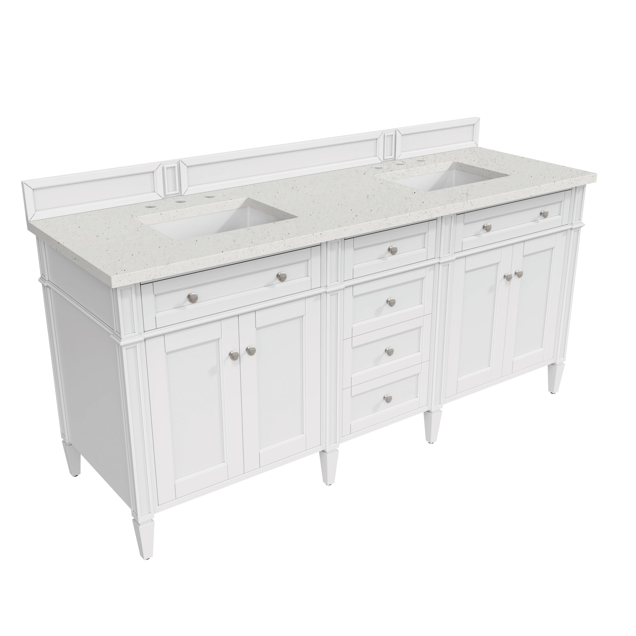 James Martin Brittany 72" Double Bathroom Vanity, Bright White, view 27