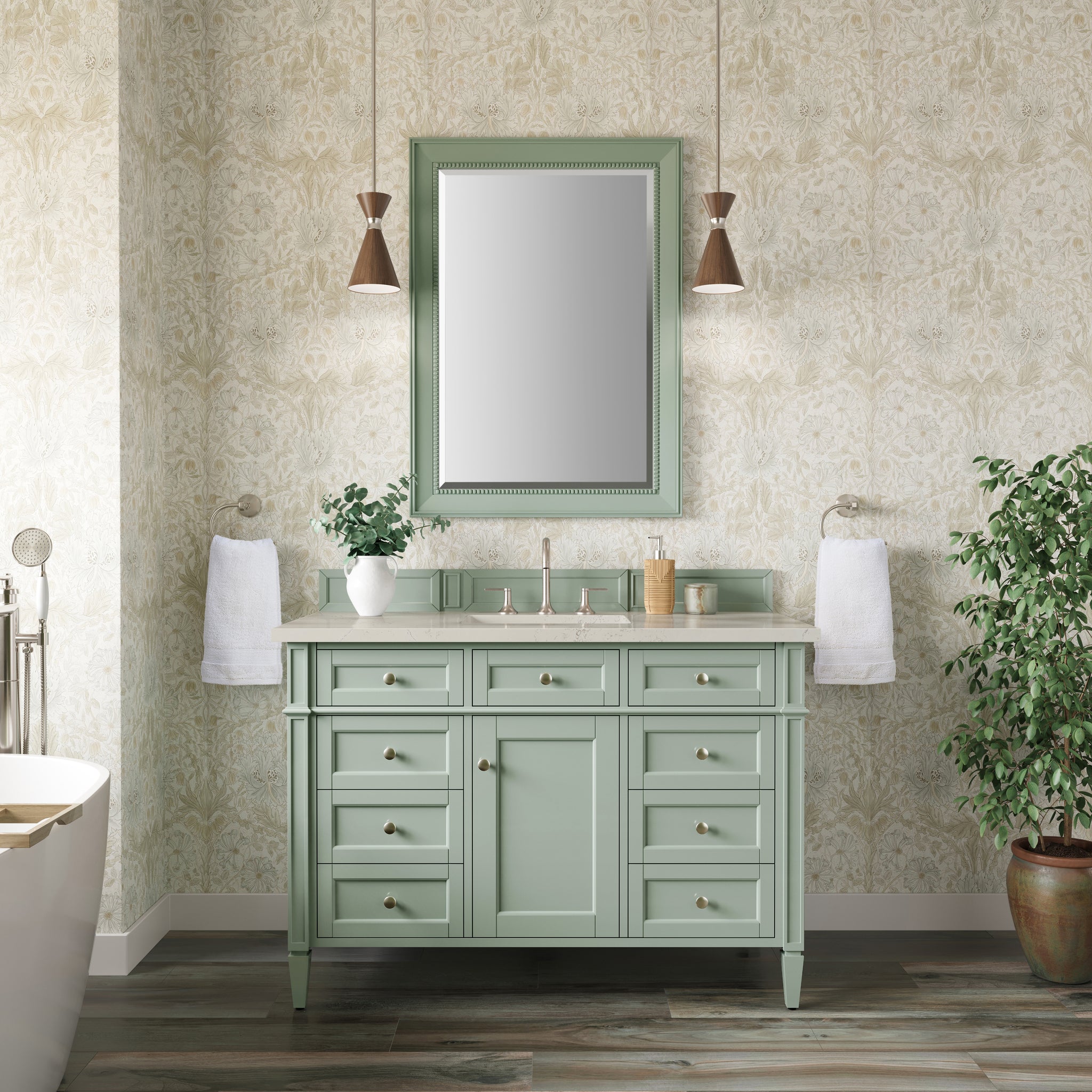 James Martin Brittany 48" Single Bathroom Vanity, Sage Green, view 35