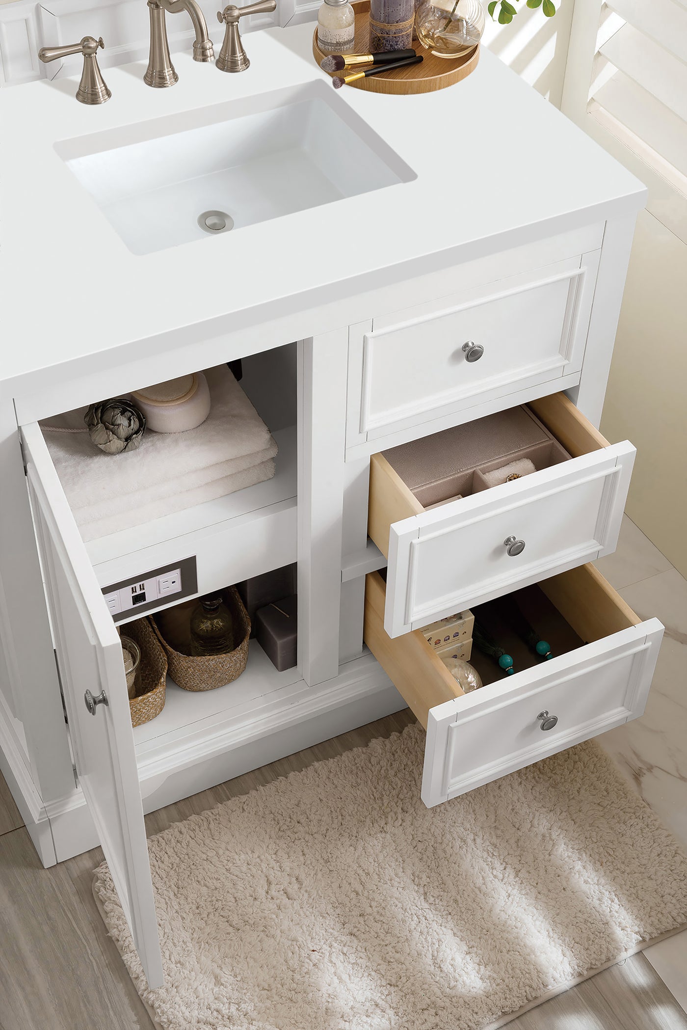 James Martin De Soto 36" Single Bathroom Vanity, Bright White, view 23