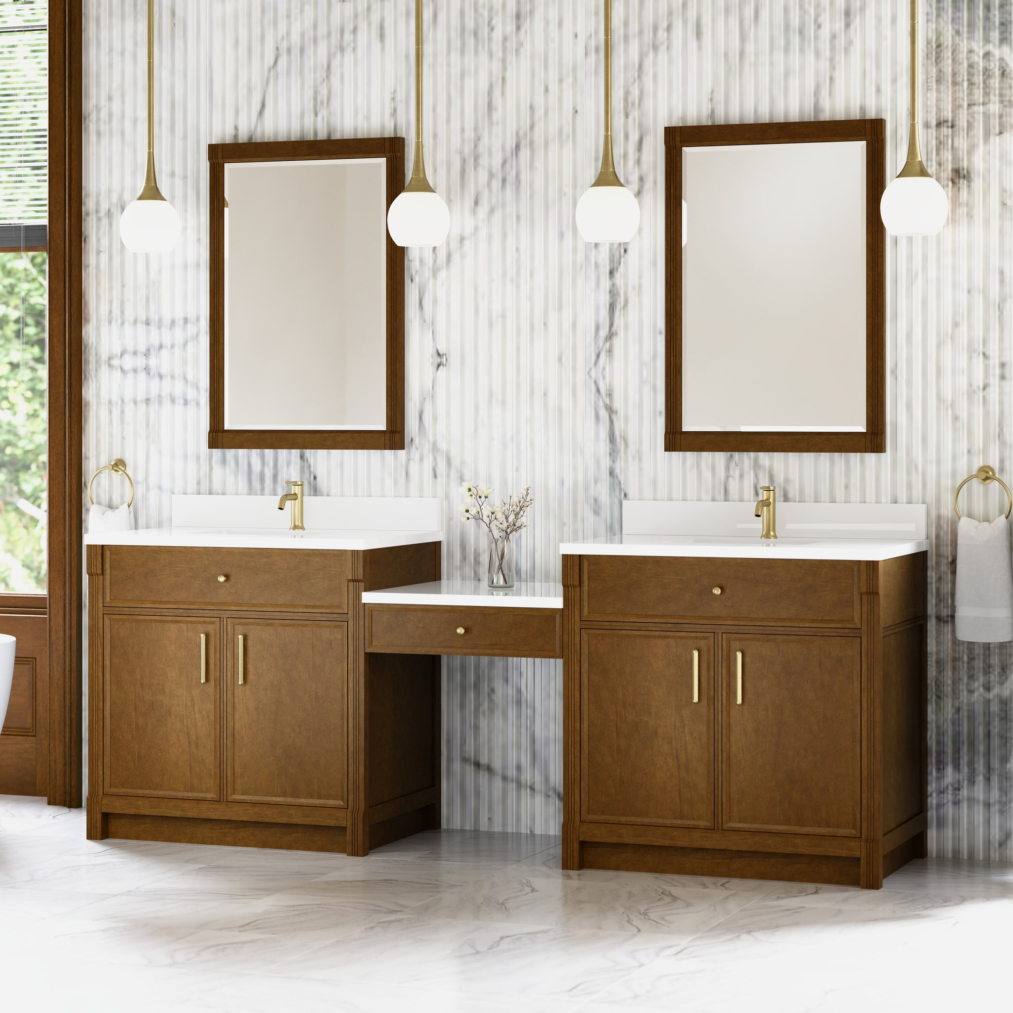 James Martin Bellshire 96" Single Bathroom Vanity, Honey Oak, view 4