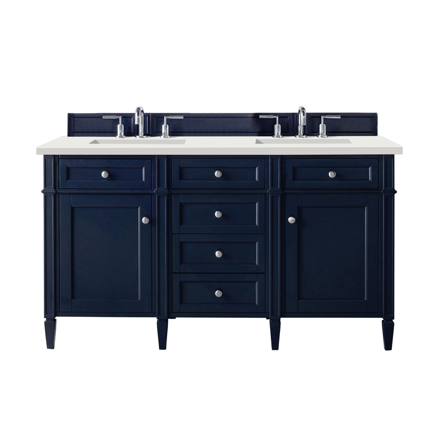 James Martin Brittany 60" Double Bathroom Vanity, Victory Blue, view 17