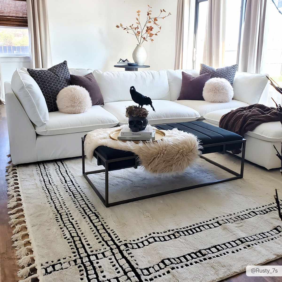 Ryuu Black & White Area Rug - Clearance, photo 3 of 19