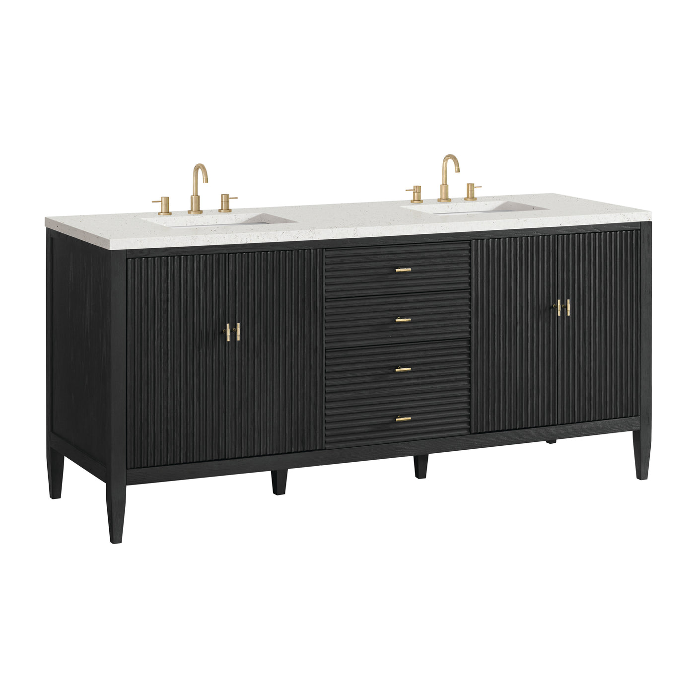 James Martin Myrrin 72" Double Bathroom Vanity, Carbon Oak, view 24