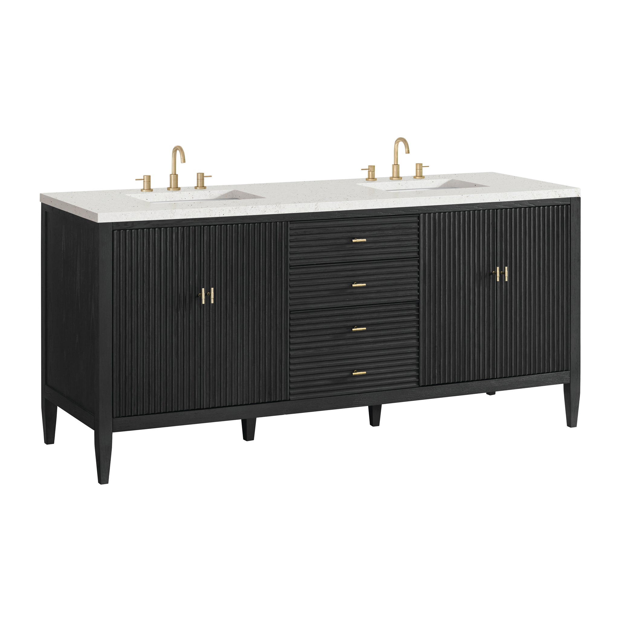 James Martin Myrrin 72" Double Bathroom Vanity, Carbon Oak, view 24