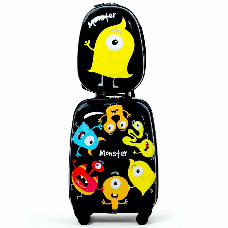 2 Pieces Kids Luggage Set 12 Inch Backpack and 16 Inch Rolling Suitcase by DirectDeals