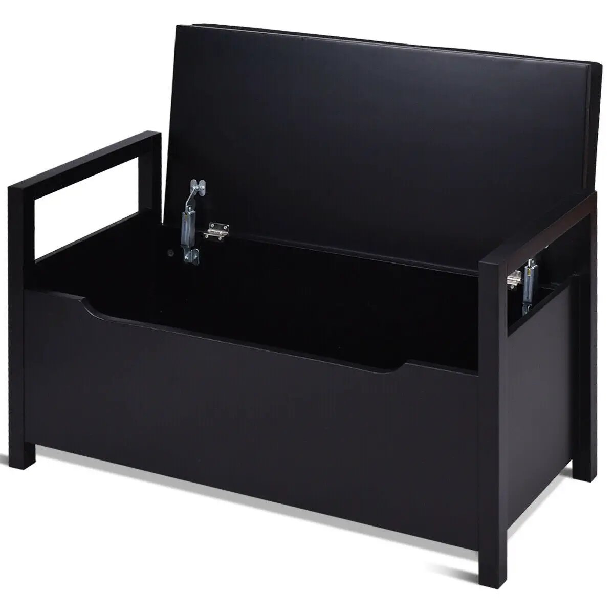 34.5 ×15.5 ×19.5 Inch Shoe Storage Bench with Cushion Seat for Entryway, photo 7 of 9