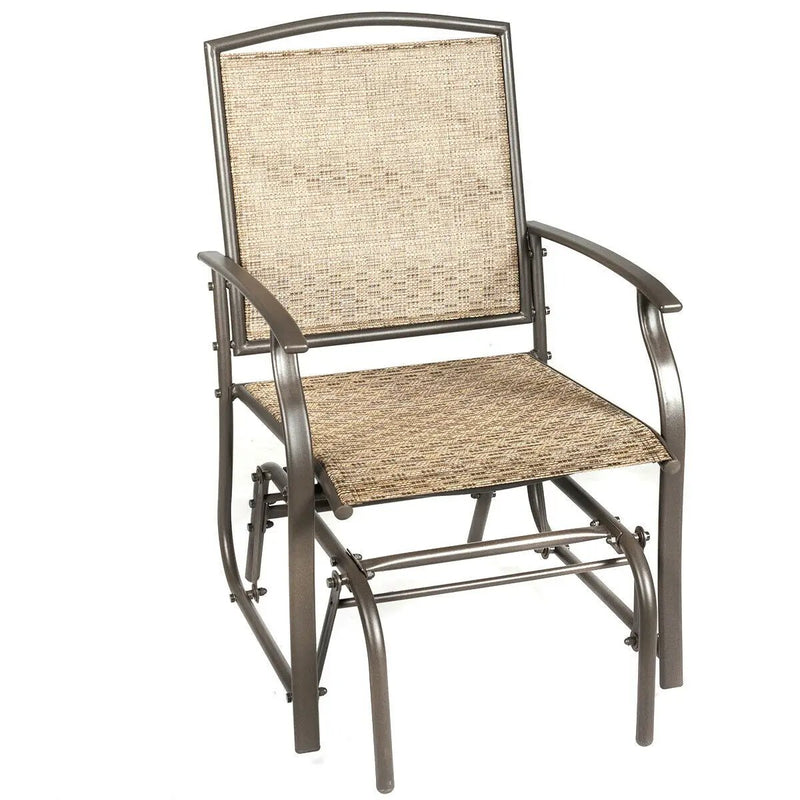 Steel Frame Garden Swing Single Glider Chair Rocking Seating by DirectDeals