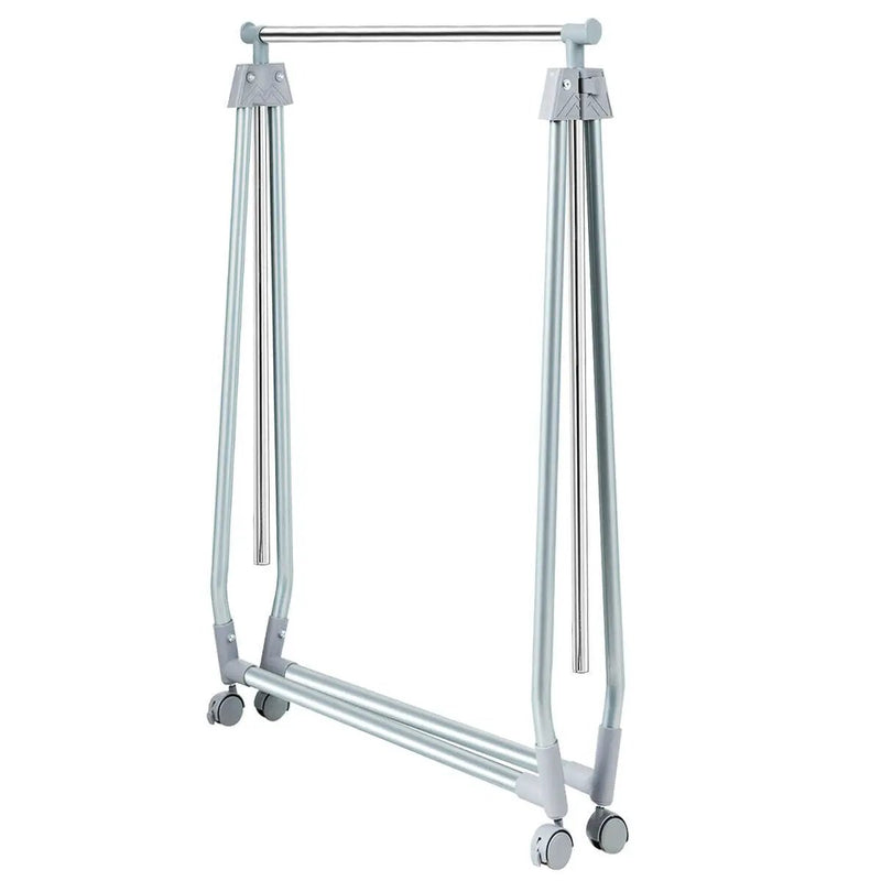 Extendable Foldable Heavy Duty Clothing Rack with Hanging Rod by DirectDeals