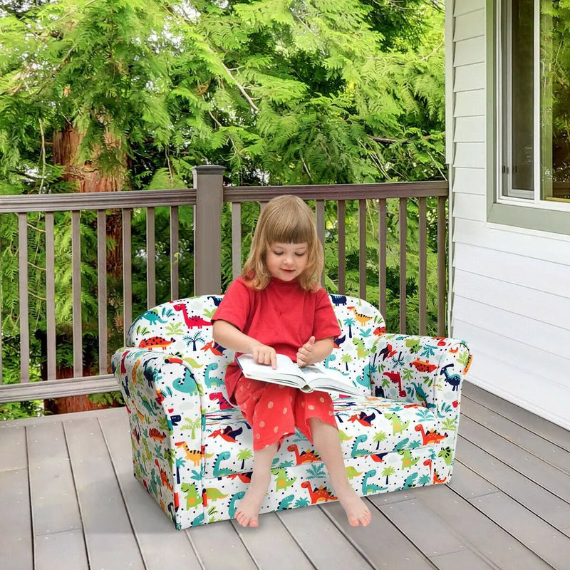 Double Kids Dinosaur Sofa Children Armrest Couch by DirectDeals