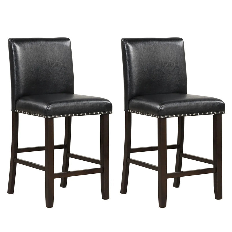 Set of 2 Linen Fabric Bar Stools with Back for Kitchen Island by DirectDeals