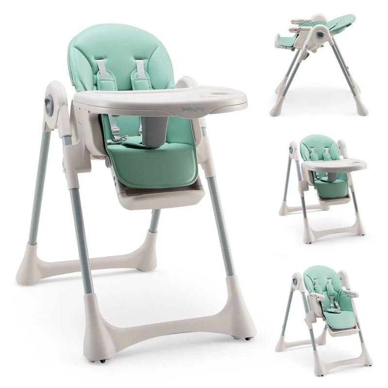 Baby Folding High Chair Dining Chair with Adjustable Height and Footrest by DirectDeals
