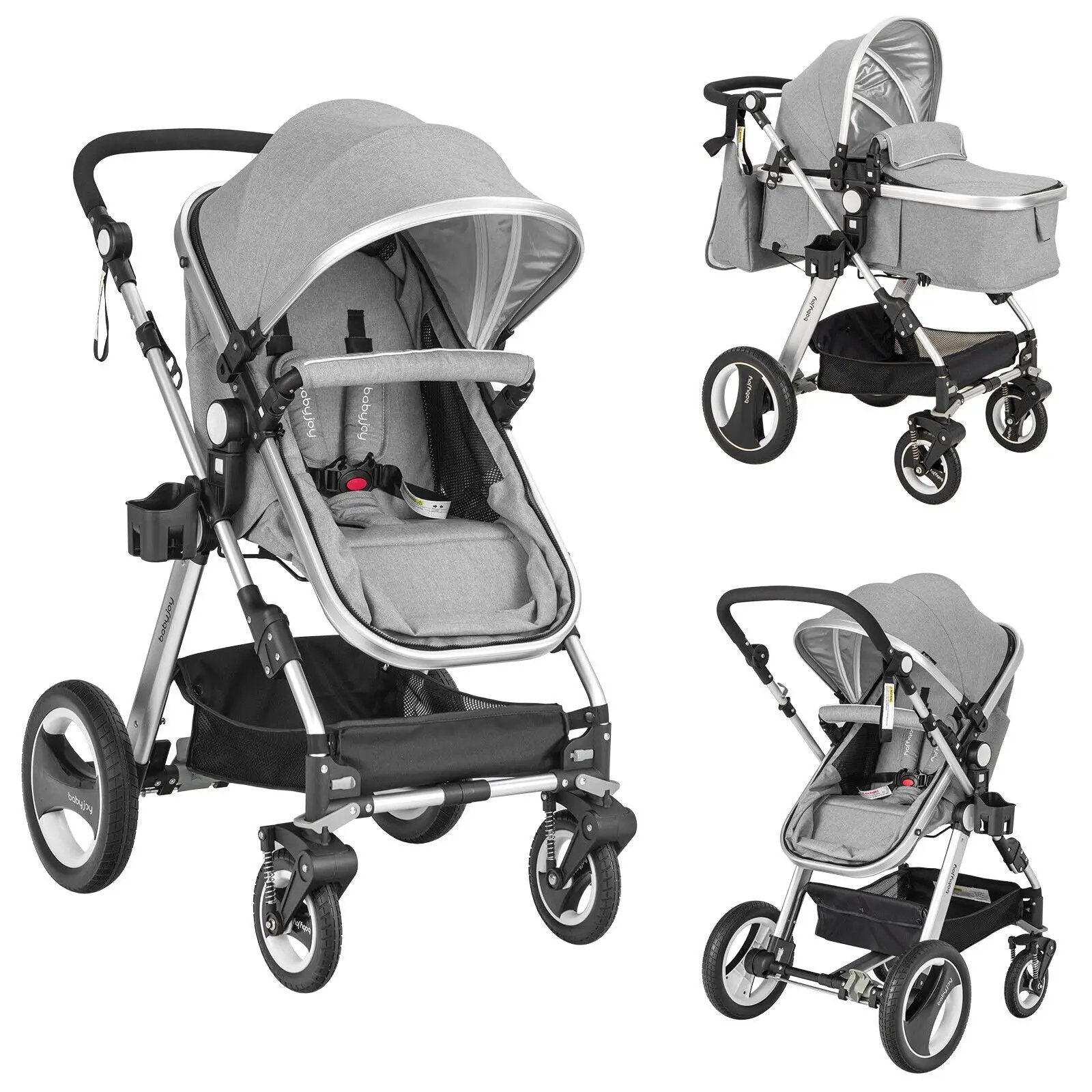 Folding Aluminum Baby Stroller Baby Jogger with Diaper Bag by DirectDeals