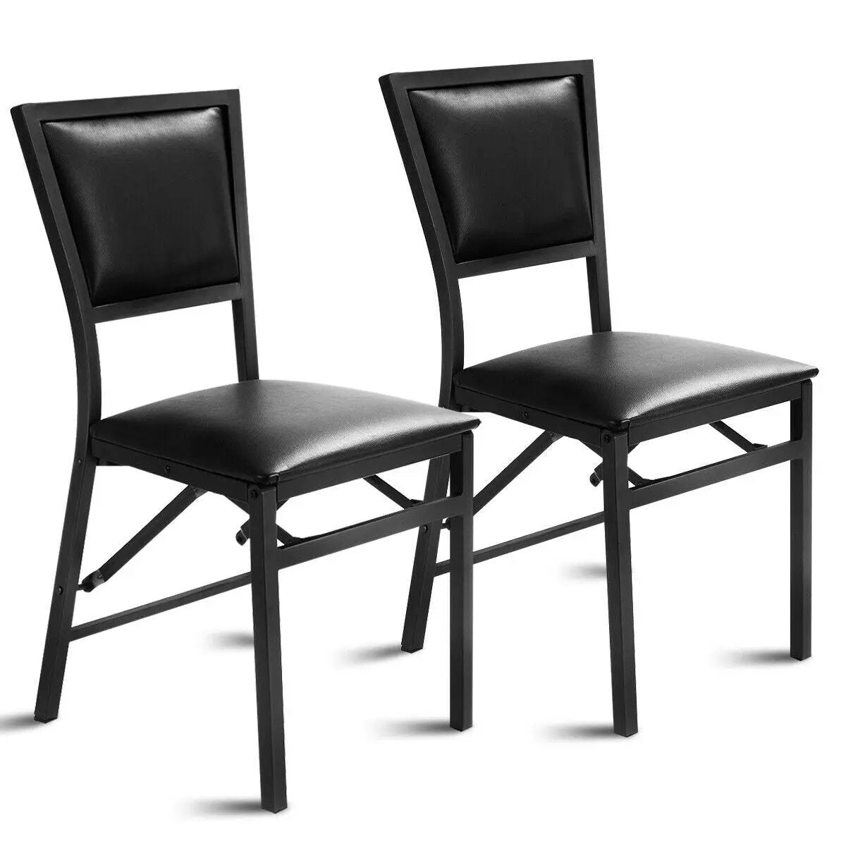 Set of 2 Metal Folding Dining Chair with Space Saving Design by DirectDeals