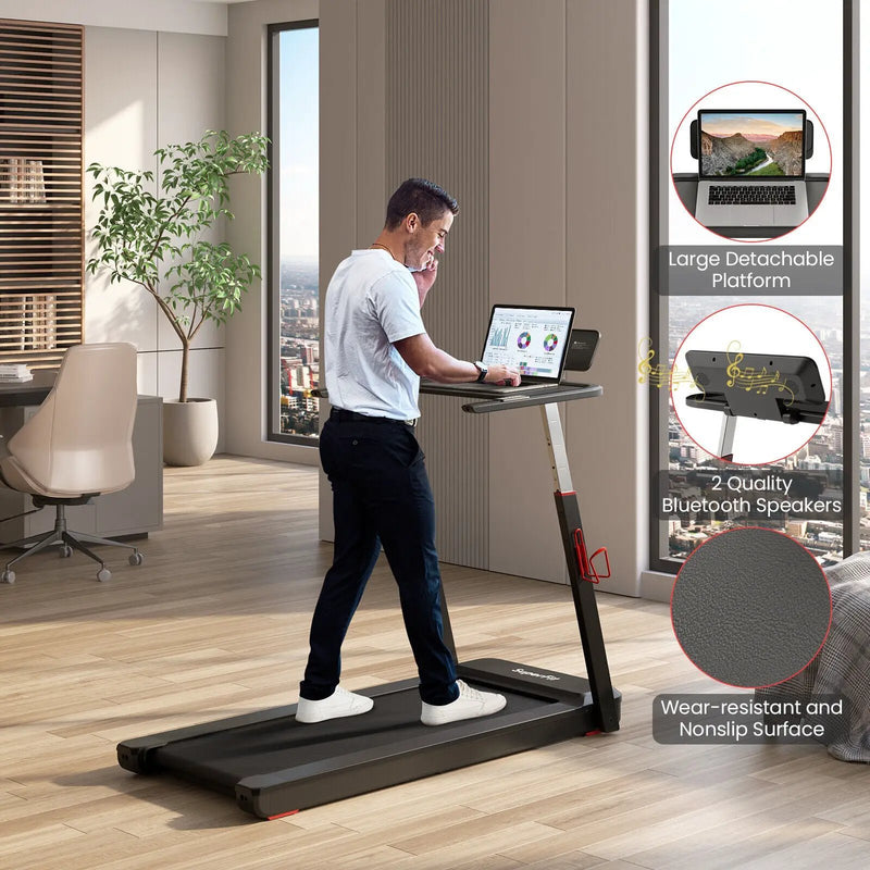 3HP Folding Treadmill with Adjustable Height and APP Control by DirectDeals