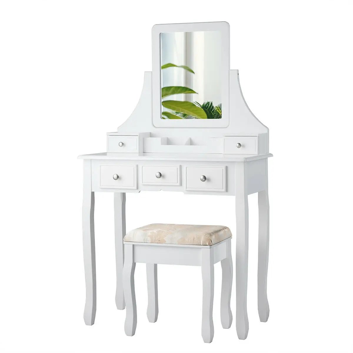 5 Drawers Removable Box Makeup Dressing Vanity Set by DirectDeals