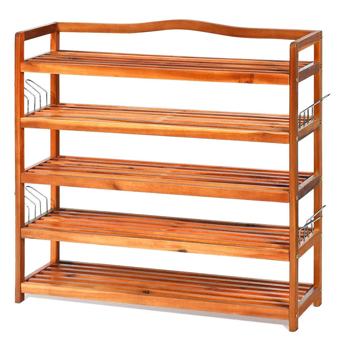 5-Tier Wood Large Shoe Rack Holds up 12-18 Pairs by DirectDeals