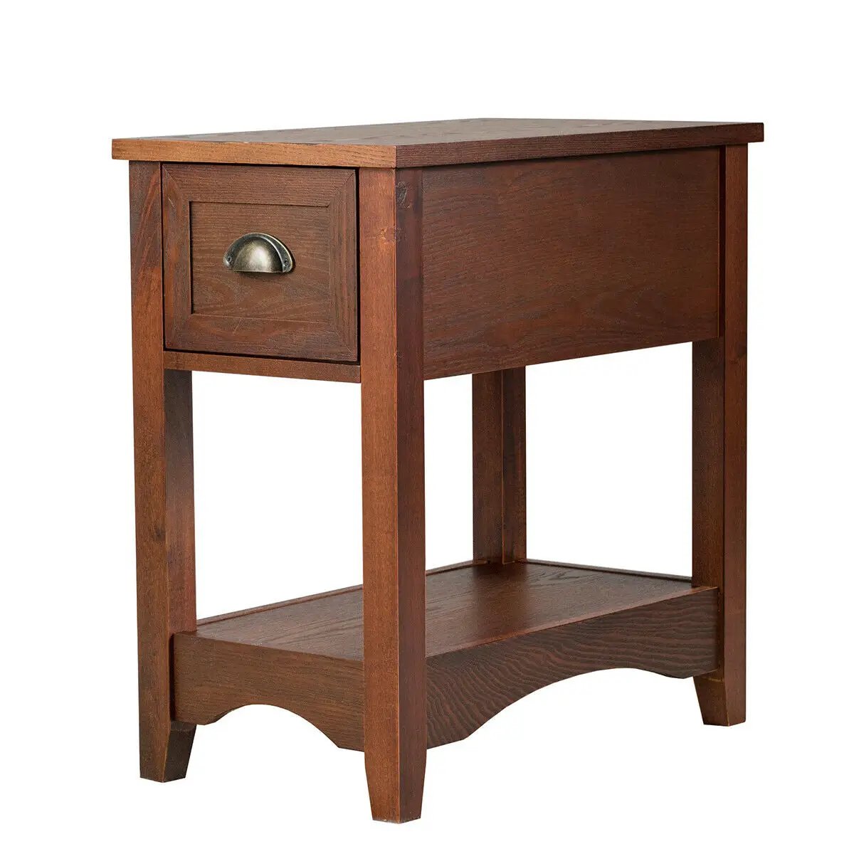 Contemporary Chair Side End Table Compact Table with Drawer Nightstand, photo 4 of 10